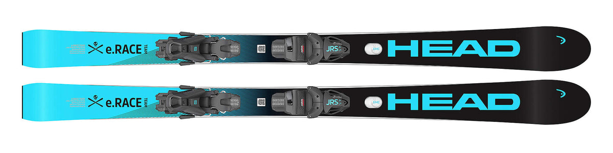 HEAD Worldcup e.Race Team JRS Junior Race Skis, Black/Blue, 140 cm in Black - top view