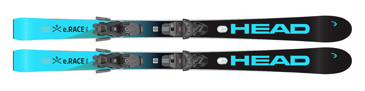 HEAD Worldcup e.Race Team JRS Junior Race Skis, Black/Blue, 140 cm in Black - top view