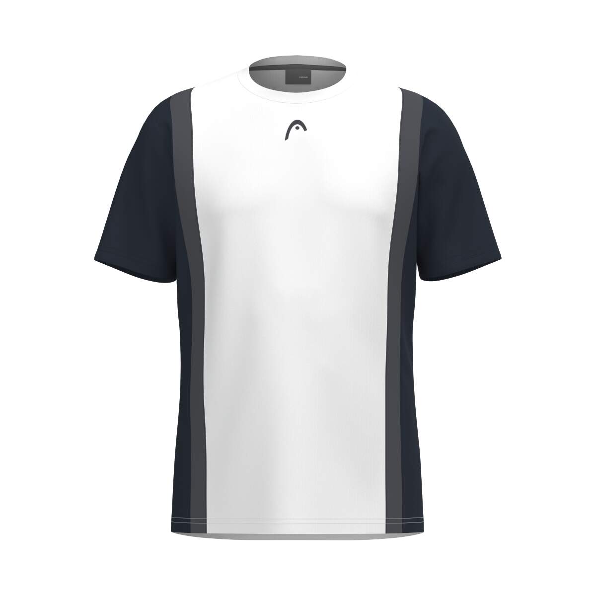 HEAD CLUB 25 Tech Boys Tennis T-Shirt, Navy/White in Navy/White - front view