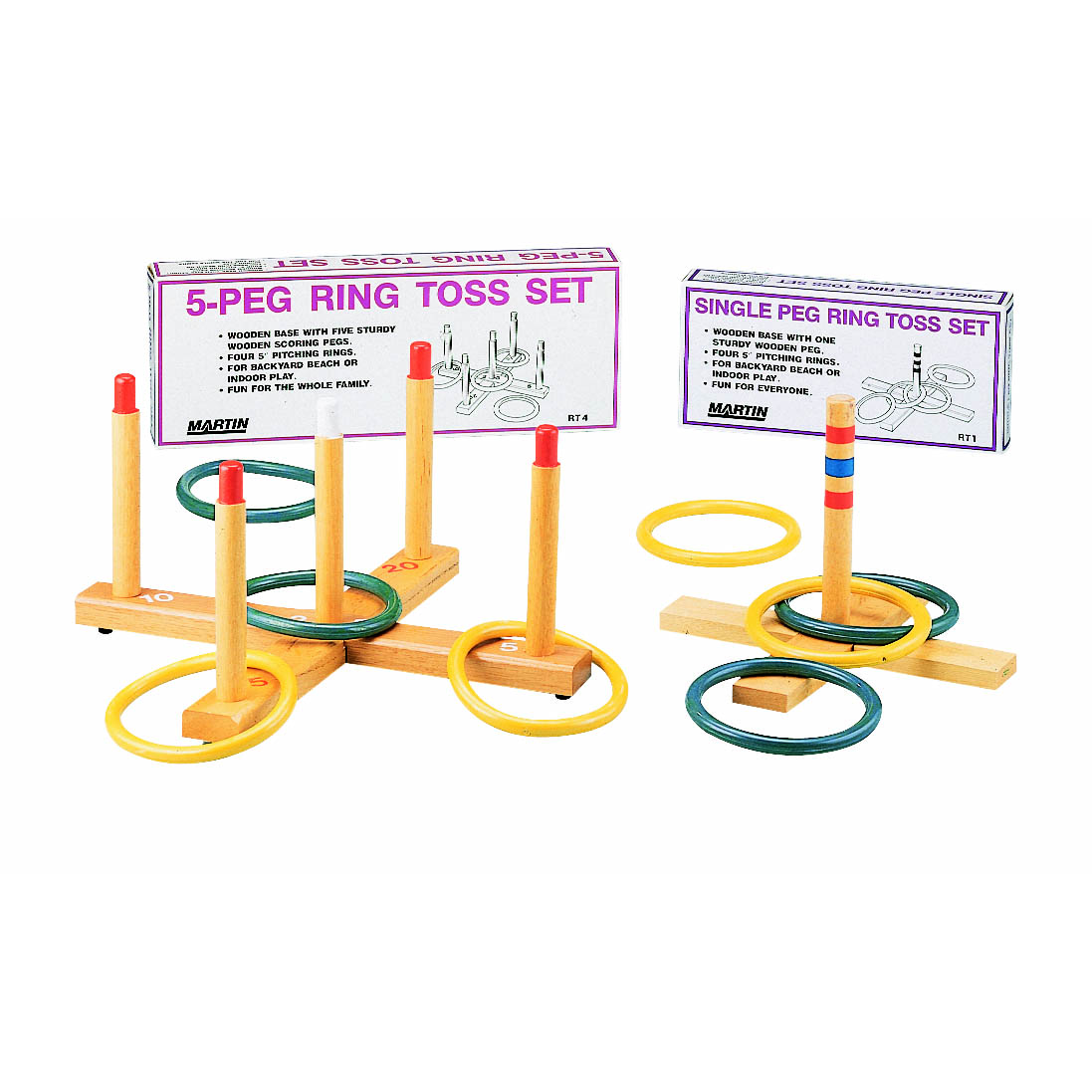 Martin Sports Ring Toss Quoit Game Set - Front View