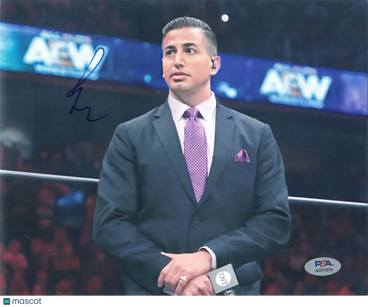Justin Roberts Signed Wrestling 8x10 Photo PSA Autographed