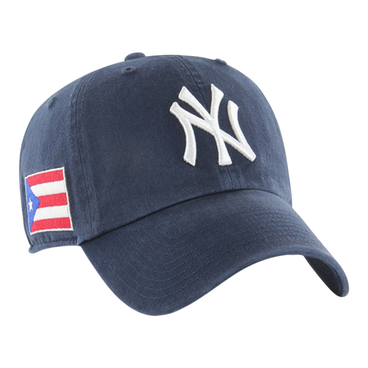 47 Brand Clean Up New York Yankees Heritage Puerto Rico Men's Strapback Hat — Navy Adjustable Cap