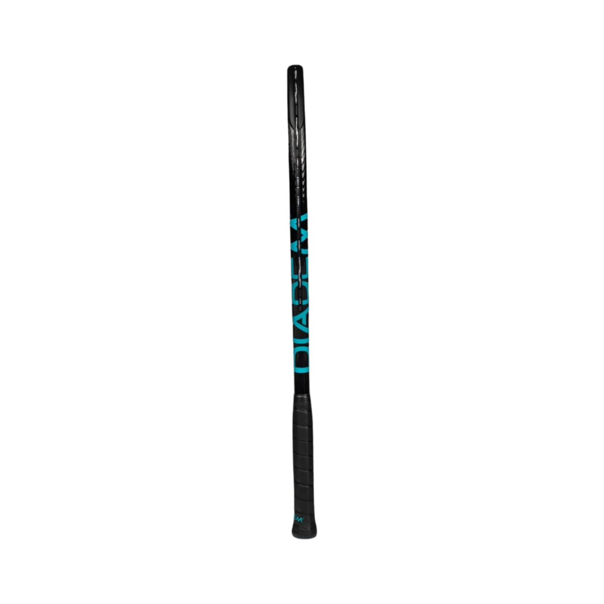 Diadem Nova ELT tennis racket featuring a full string bed, streamlined frame, and standard grip handle, shown upright against a plain background.