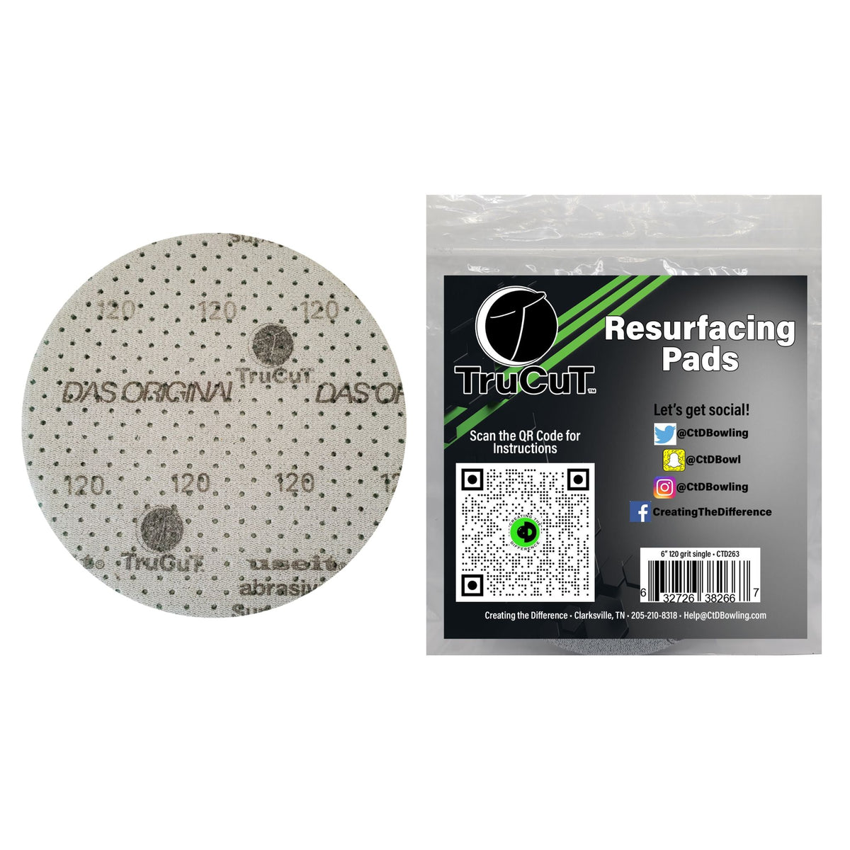 Creating the Difference TruCut 120 grit 6 inch sanding pad