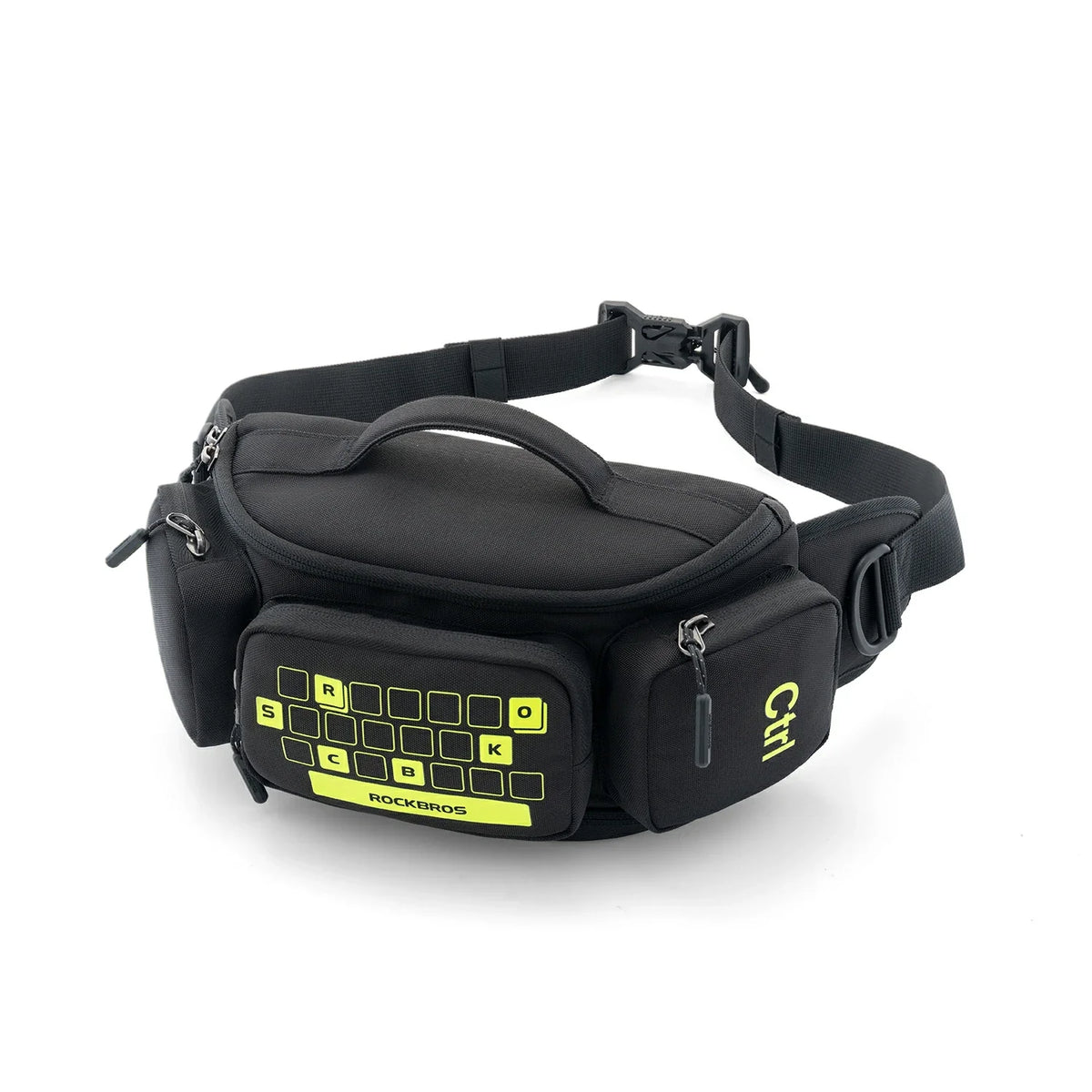 3.2L Expandable Motorcycle Waist Bag with Magnetic Buckle
