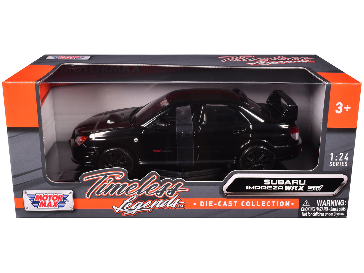 Subaru Impreza WRX STi Black 1/24 Diecast Model Car by Motormax