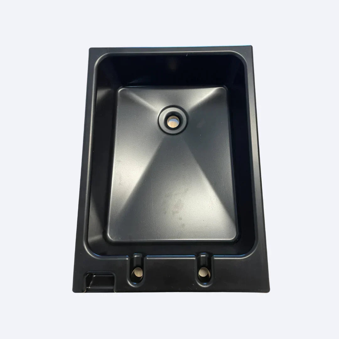 BOXIO WASH black replacement sink insert with basin drain and two front openings