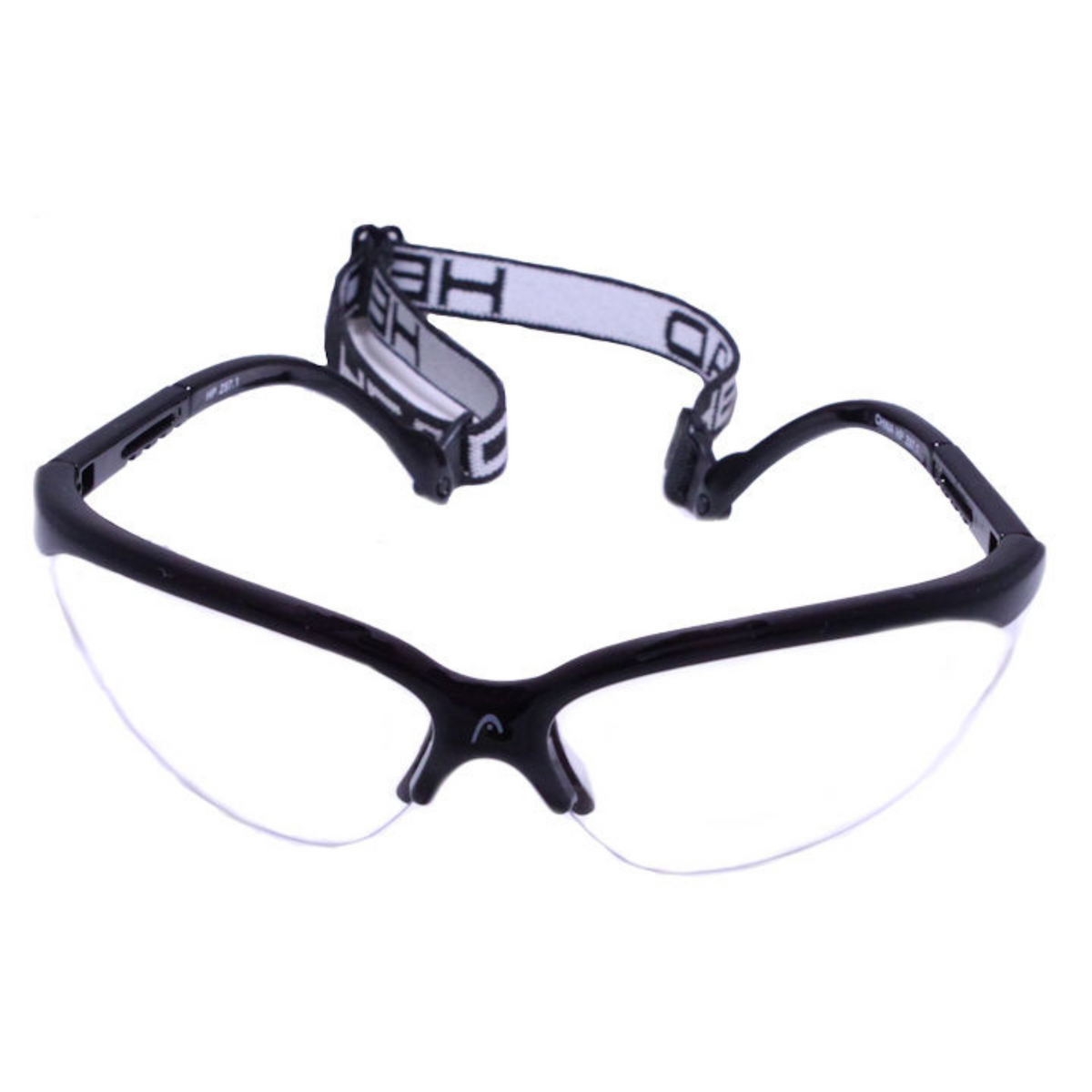Front view of head racquet goggles for pickleball, tennis, squash, padel, and racquetball