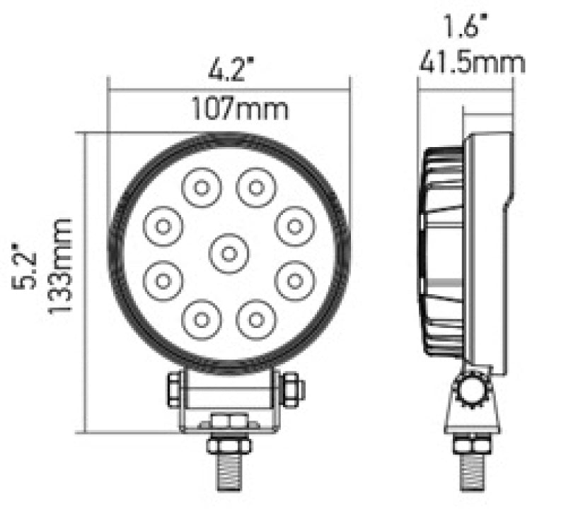 Hella ValueFit Work Light 5RD 1.0 LED MV LR LT - View 7