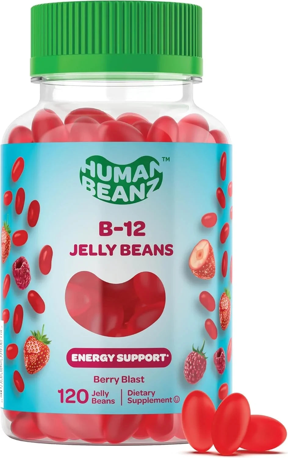 Human Beanz B12 Jelly Beans Supplement, 120 ct