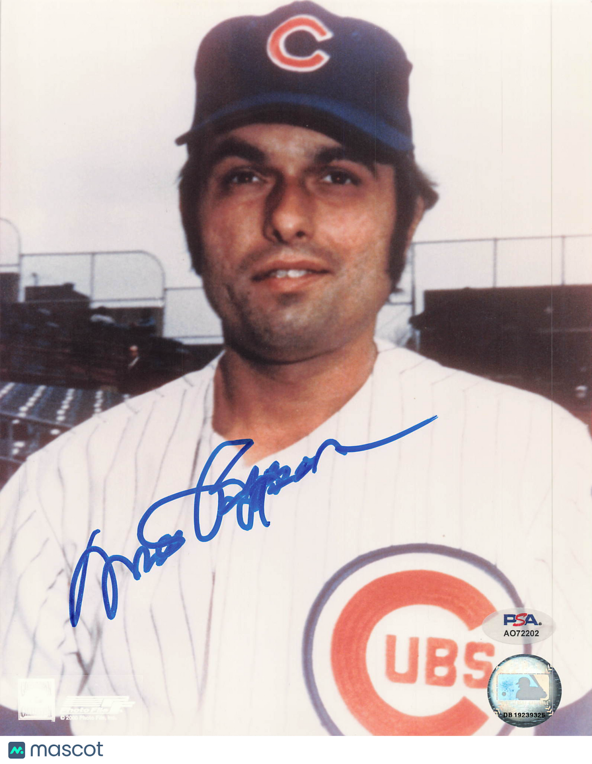 Milt Pappas Chicago Cubs Signed 8x10 Photo PSA