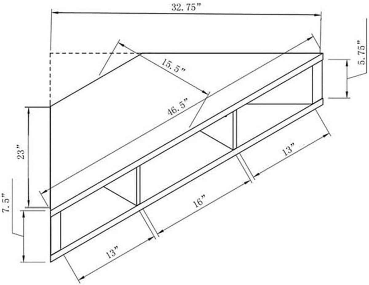 Corner Floating TV Stand with 3 Open Shelves - View 8