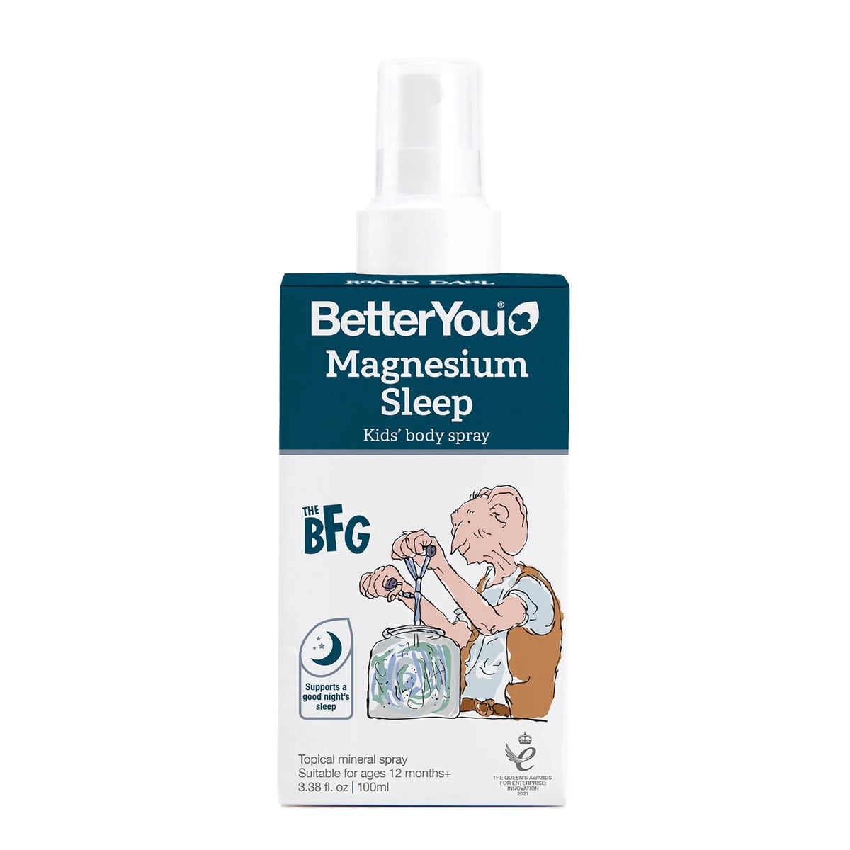 BetterYou Magnesium Sleep Body Spray for Kids, 3.38 fl oz