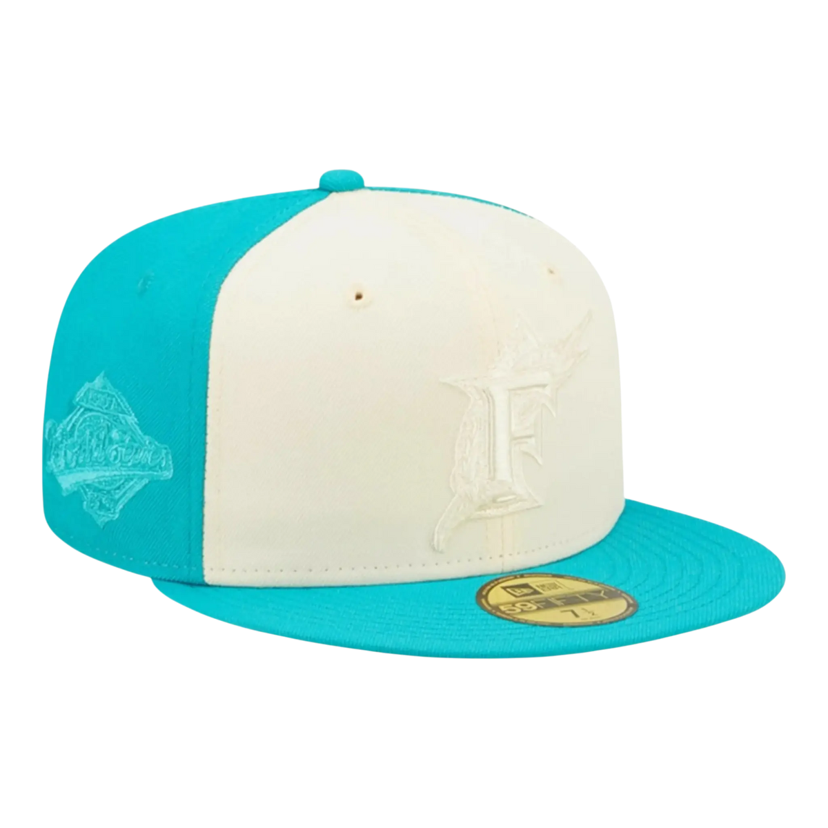 New Era Florida Marlins Tonal 2-Tone Men's Fitted Hat — Teal