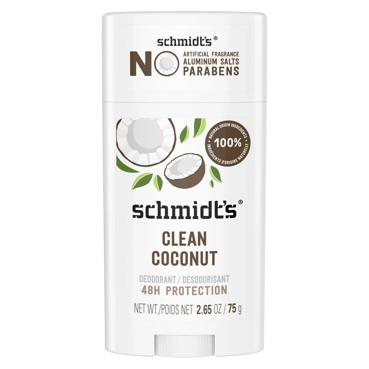Schmidt's Clean Coconut Deodorant Stick, 2.65 oz