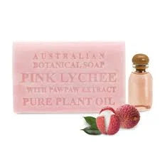 Australian Botanical Soap Pink Lychee Bar Soap, 6.6 oz