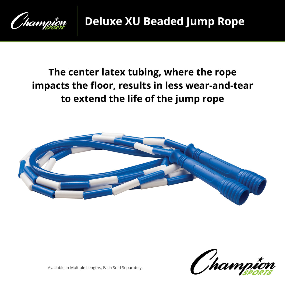 Champion Sports Deluxe XU Beaded Jump Rope - Alternate View 13
