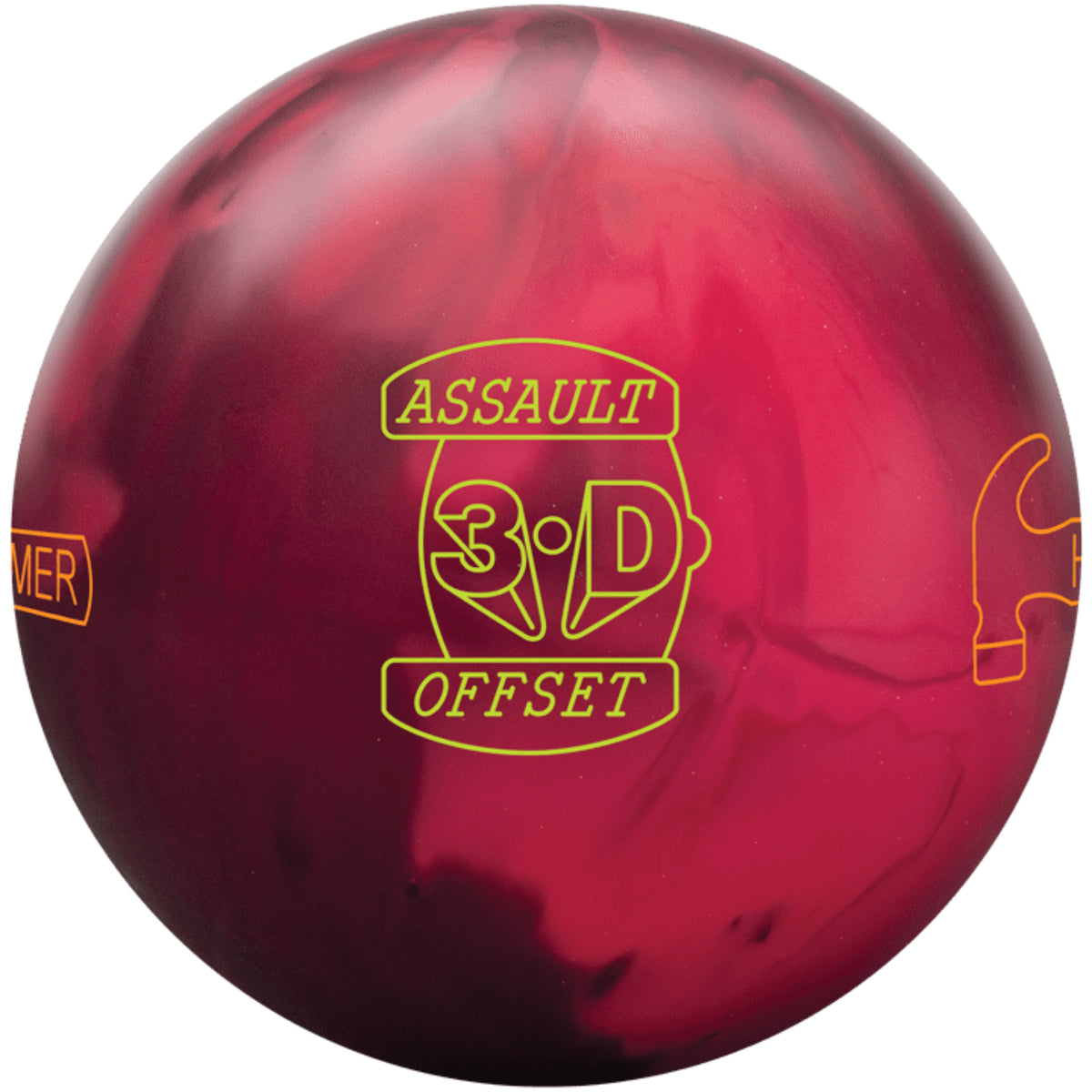 Hammer 3-D Offset Assault PRE-DRILLED Bowling Ball