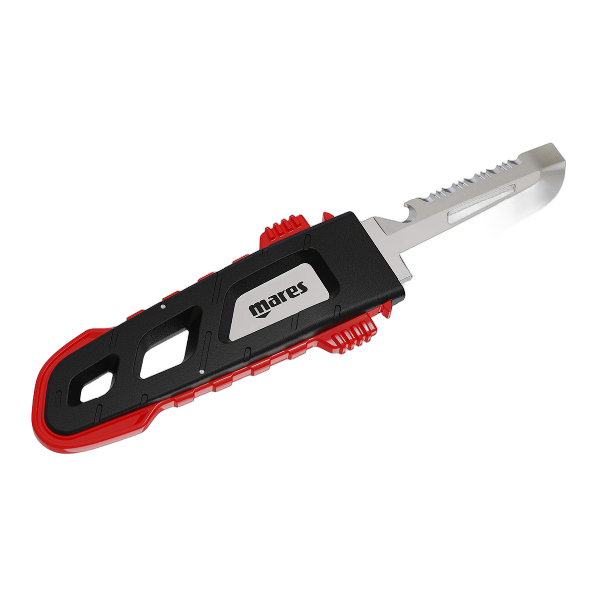 Mares Mc-70 Diving Knife in Black/Red - front view