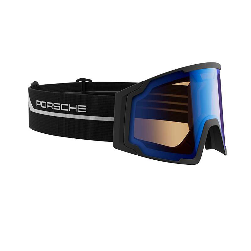 HEAD Porsche NEVES Sunscreen Ski Goggles, Blue in Blue - rear angle view