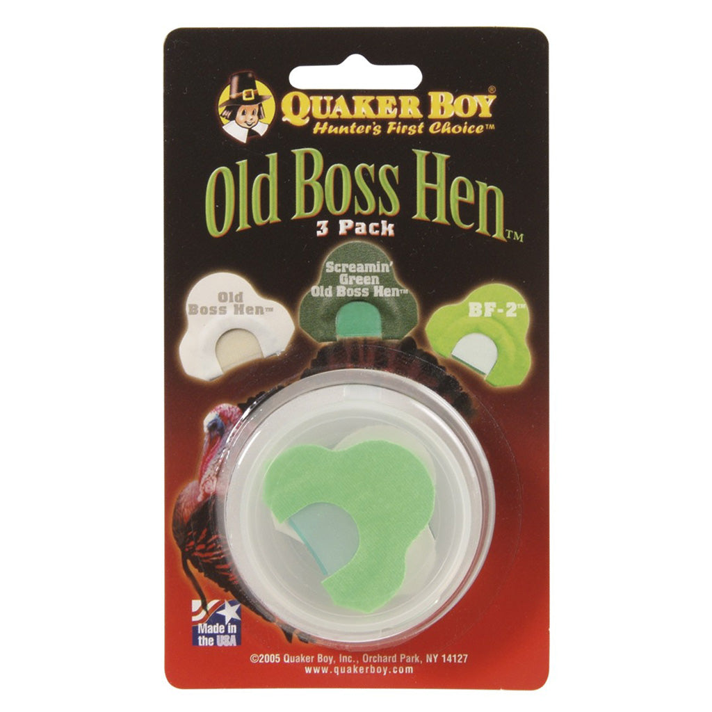 Quaker Boy Old Boss Hen Turkey Call in Green/White - Front View