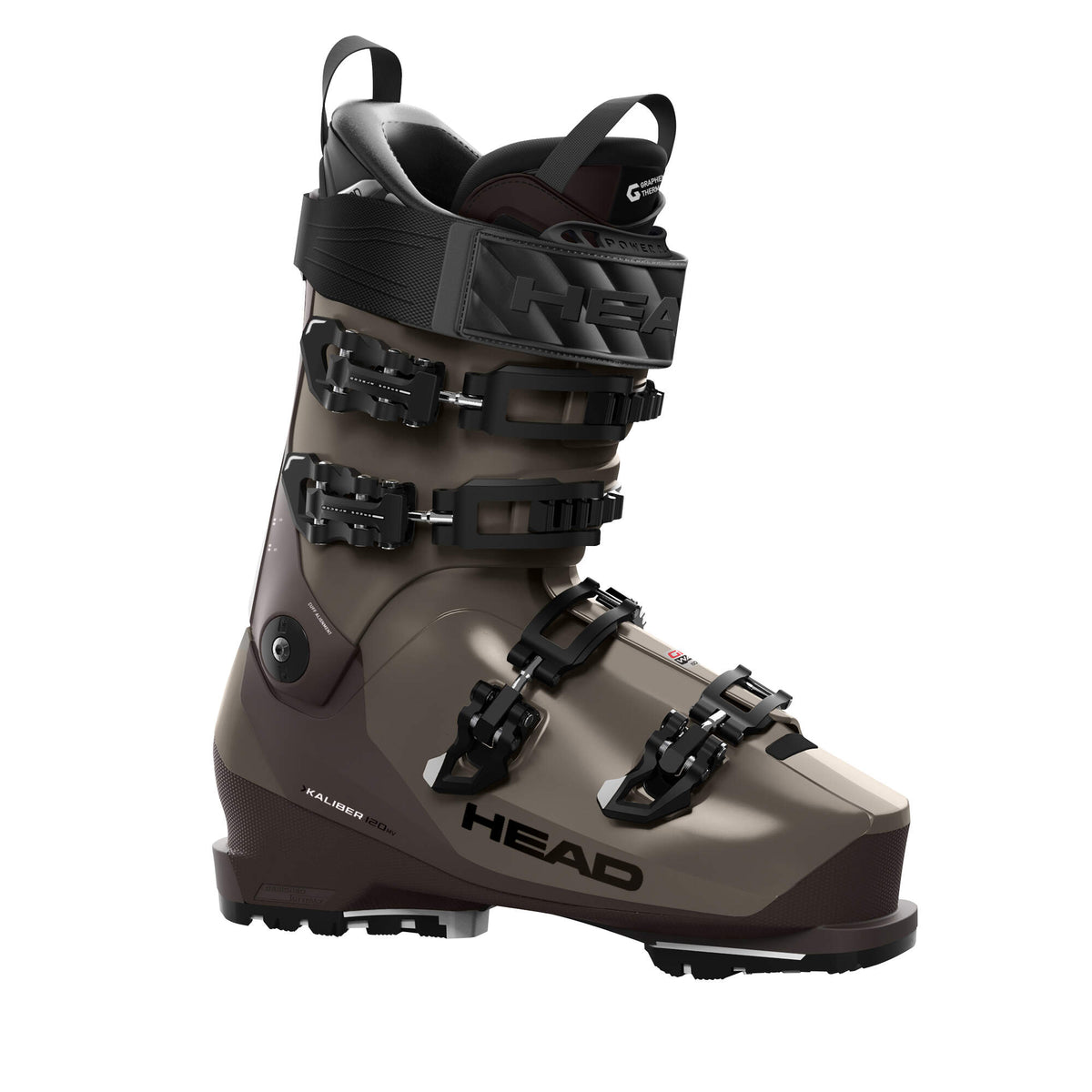 HEAD KALIBER 120 MV GW All-Mountain Ski Boots, Titanium in Gray - side view