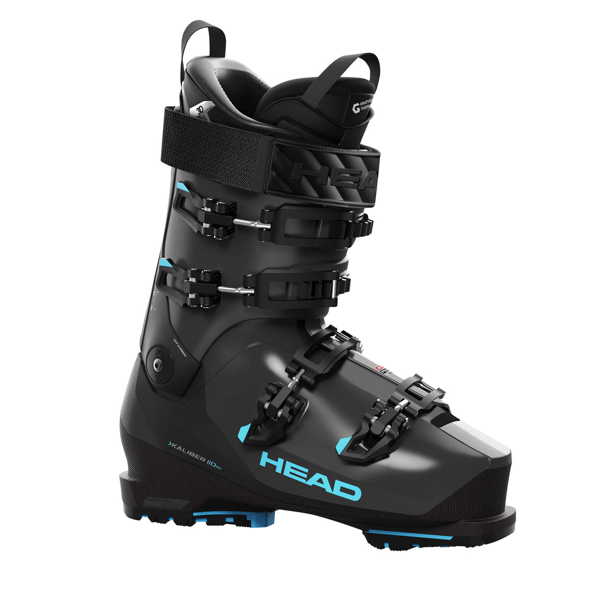 HEAD KALIBER 110 MV GW Ski Boots, Anthracite/Speed Blue - side view
