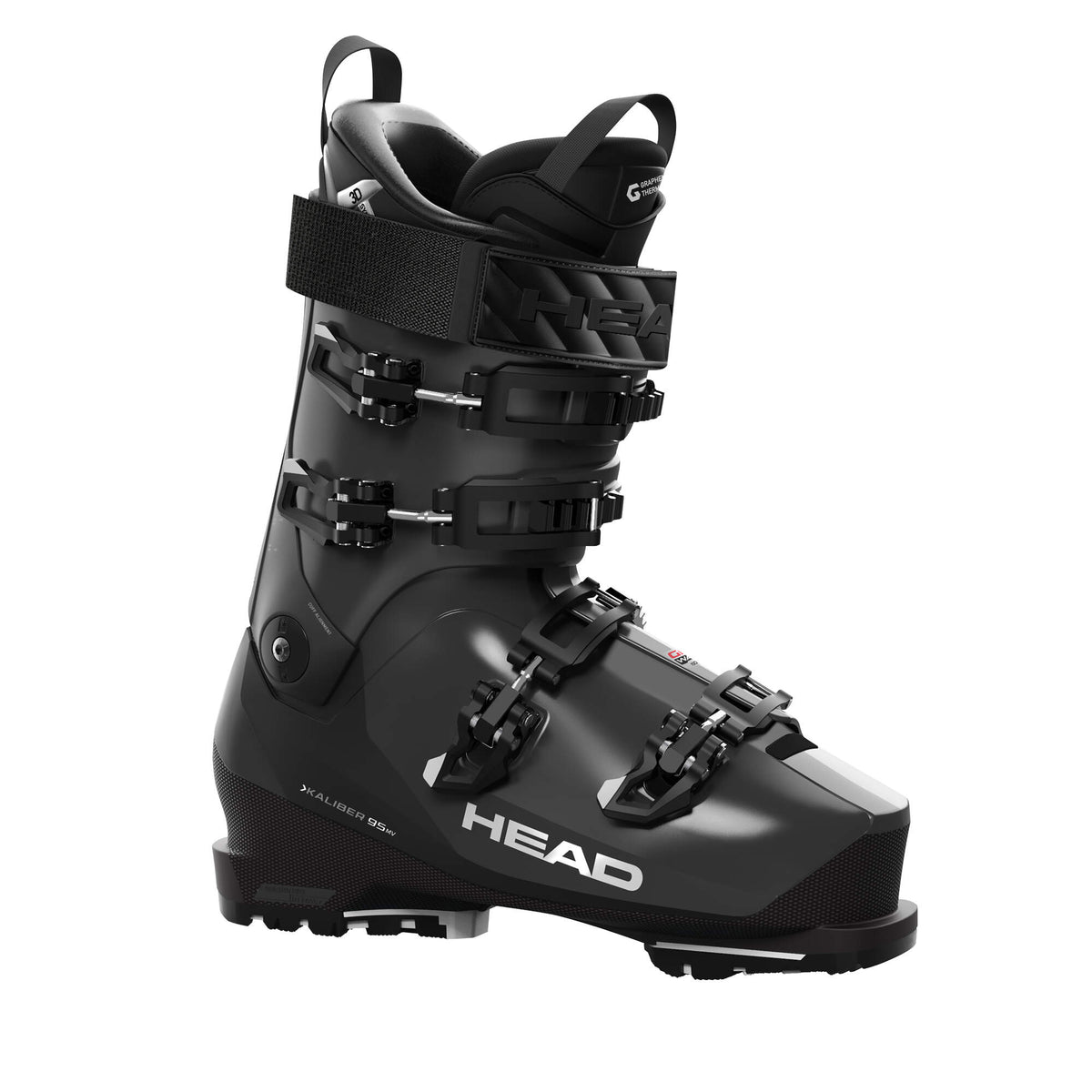 HEAD KALIBER 95 W MV GW Womens Ski Boots, Anthracite in Gray - side view
