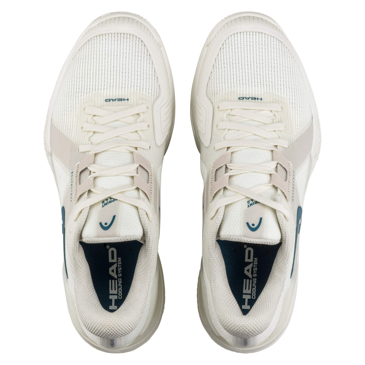 HEAD Sprint Pro 4.0 Womens Tennis Shoes, Chalk White/Twilight Blue, Size 8.5 - top view