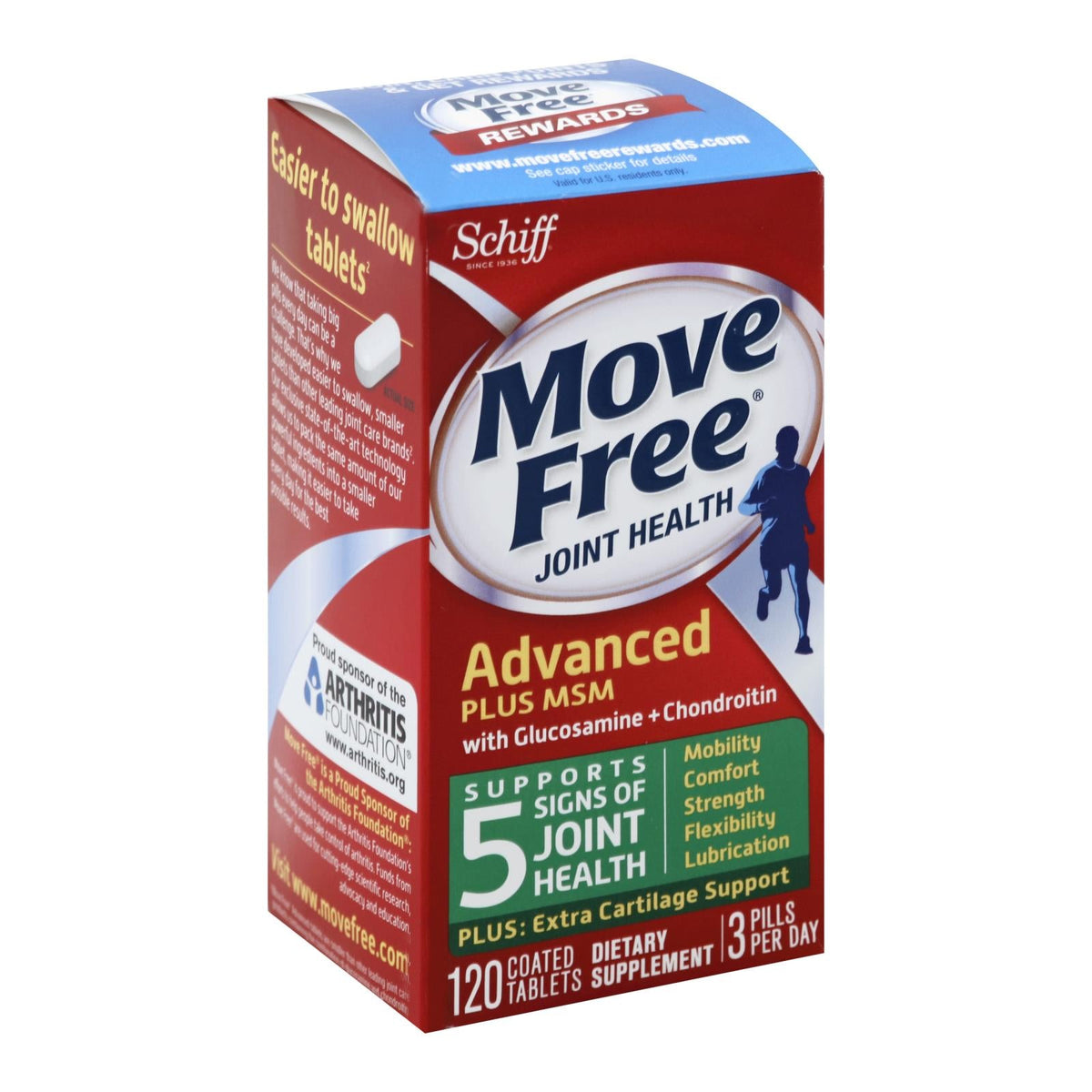 Move Free Total Joint Health (Pack of 120 Coated Tablets) - 1500 mg