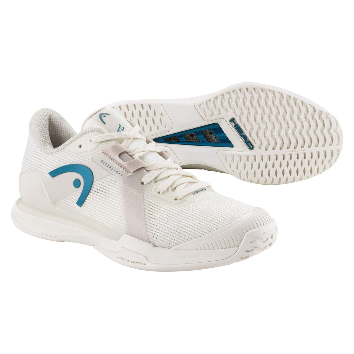 HEAD Sprint Pro 4.0 Womens Tennis Shoes, Chalk White/Twilight Blue, Size 8.5 - pair view