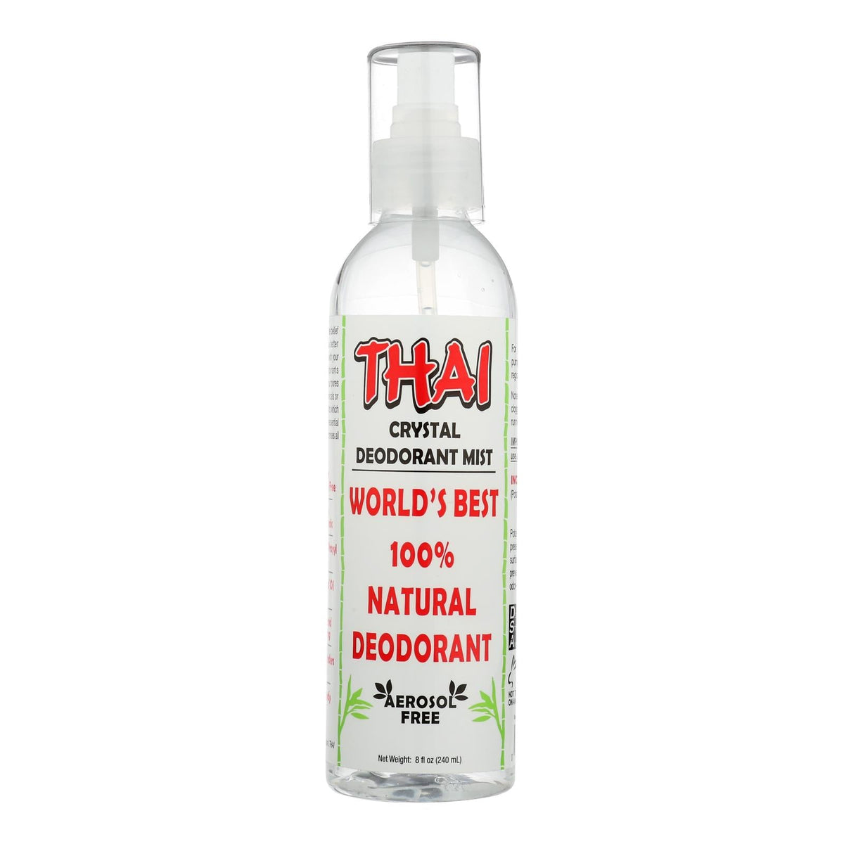 Thai Deodorant Stone Thai Crystal Mist Deodorant Pump, 8 fl oz