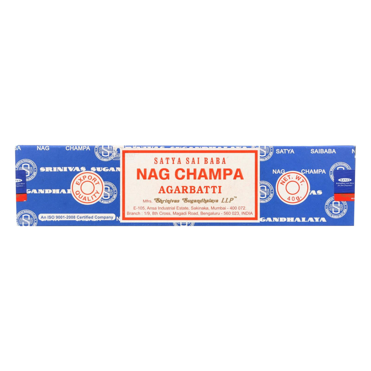 Sai Baba Nag Champa Agarbatti Incense, 40 g (Case of 12)