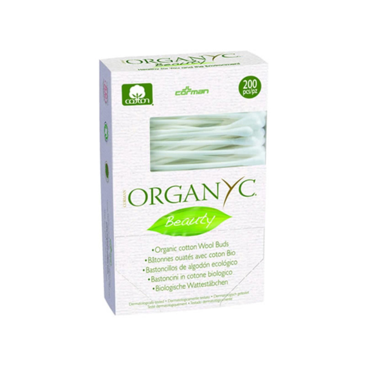 Organyc Beauty Cotton Swabs, 200 ct