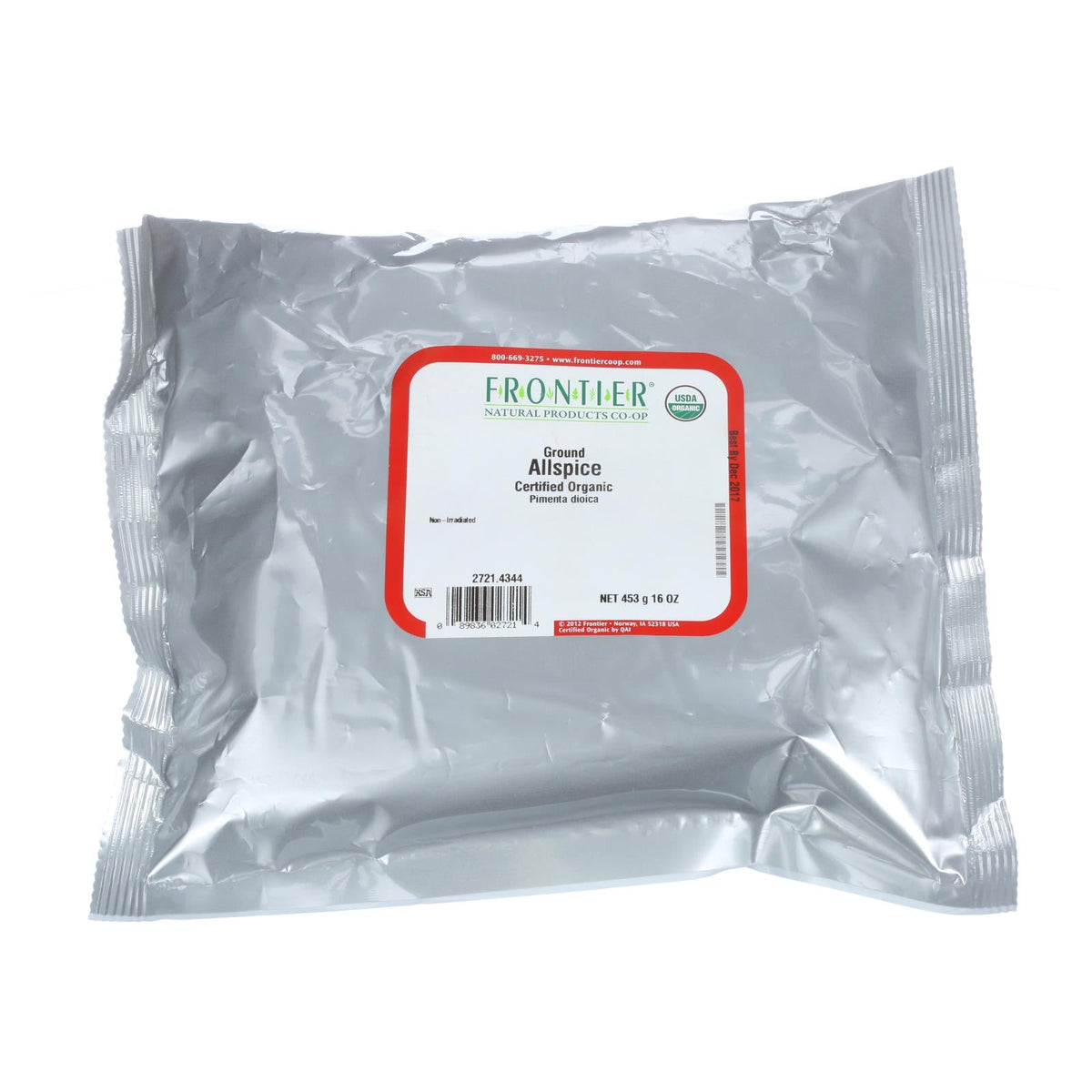 Frontier Co-op Organic Ground Allspice Powder, Select Grade, 1 lb Bulk