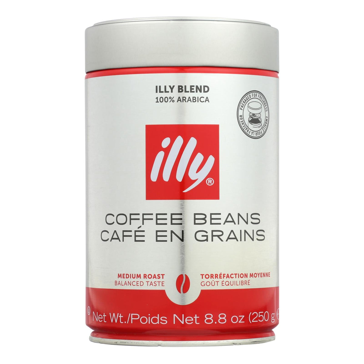 Illy Medium Roast Whole Bean Coffee, 8.8 oz (Case of 6)