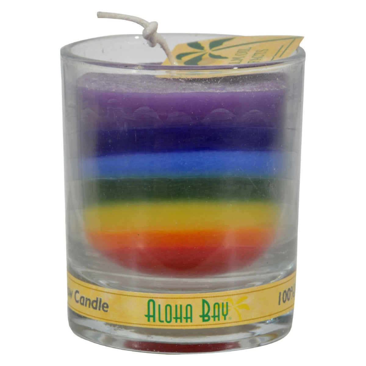 Aloha Bay Unscented Rainbow Votive Jar Candle, 2.5 oz (Case of 12)