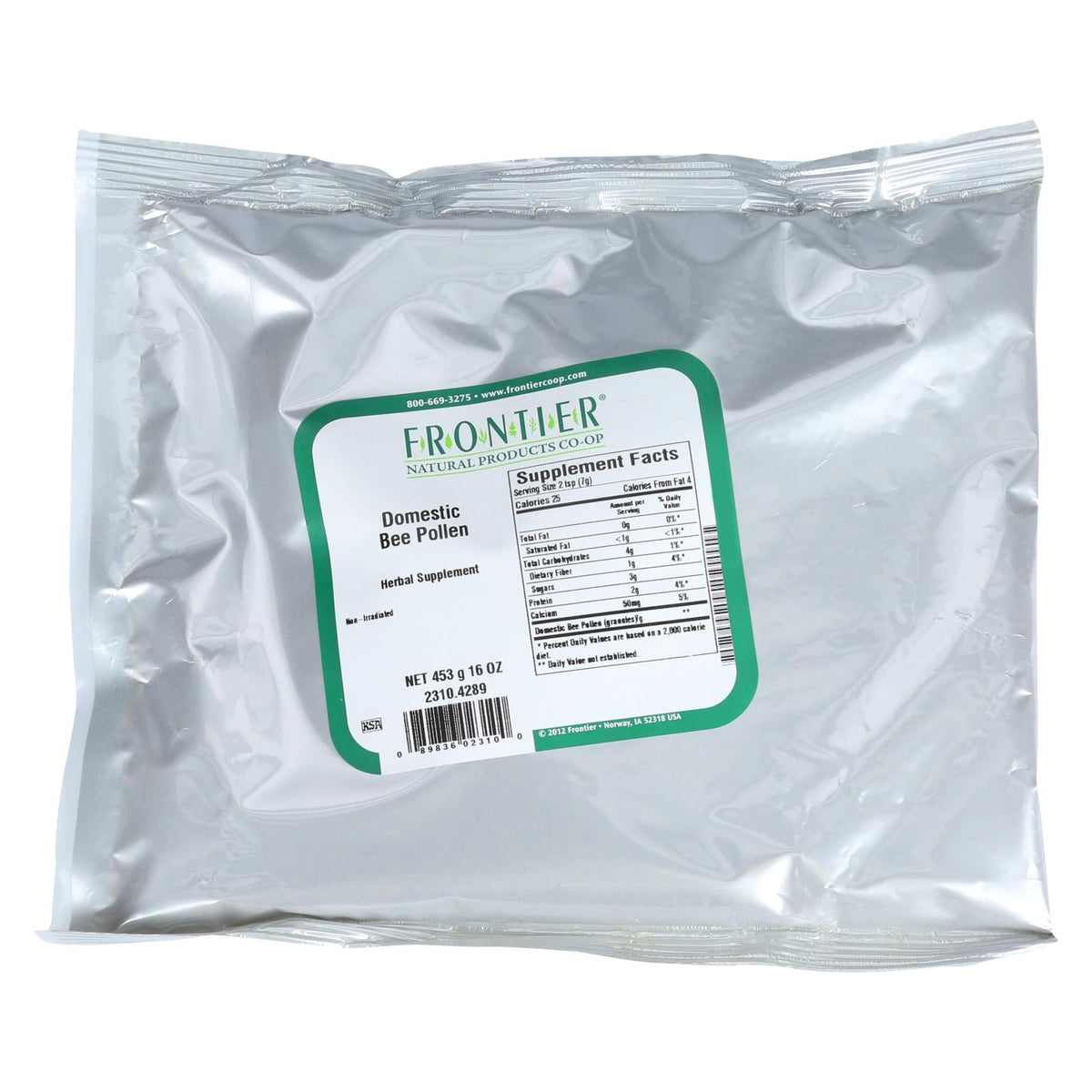 Frontier Co-op Domestic Bee Pollen, 1 lb