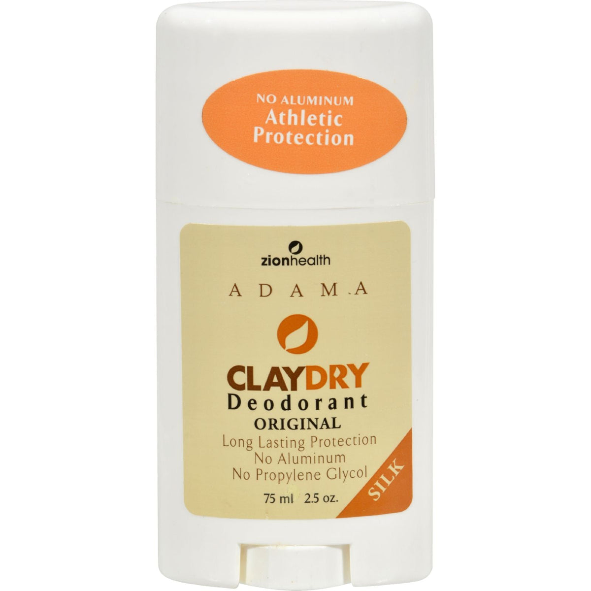 Zion Health ClayDry Silk Deodorant Original, 2.5 oz