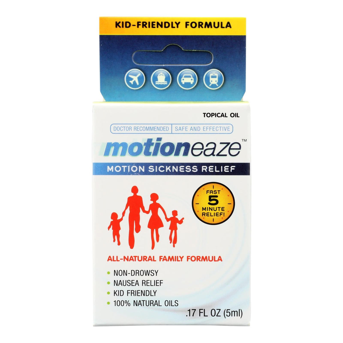 Motioneaze Motion Sickness Relief Drops (Pack of 1 - 5ml)