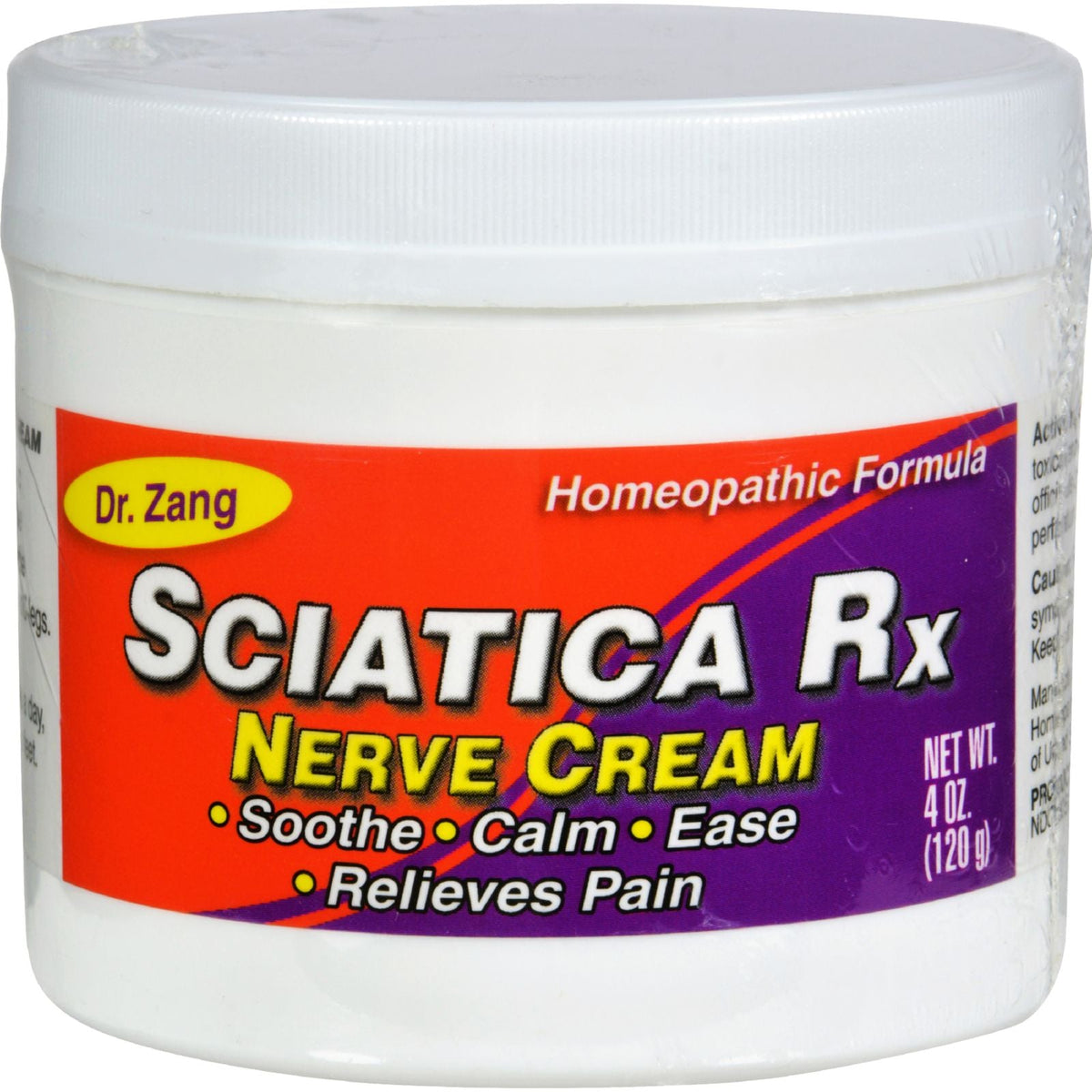 Dr. Zang Sciatica Rx Nerve Cream Homeopathic Formula (Pack of 4 Oz.)