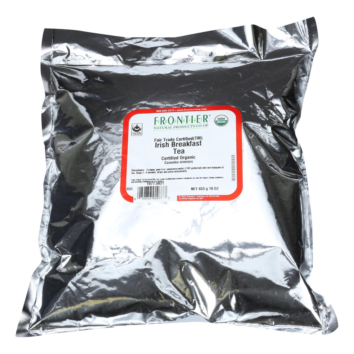 Frontier Co-op Organic Fair Trade Black Irish Breakfast Tea, 1 lb Bulk