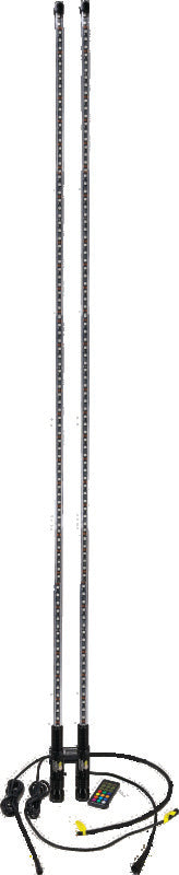 QuadBoss, QuadBoss 6Ft Clear Dual LED Whip with Bluetooth and Customizable Lighting