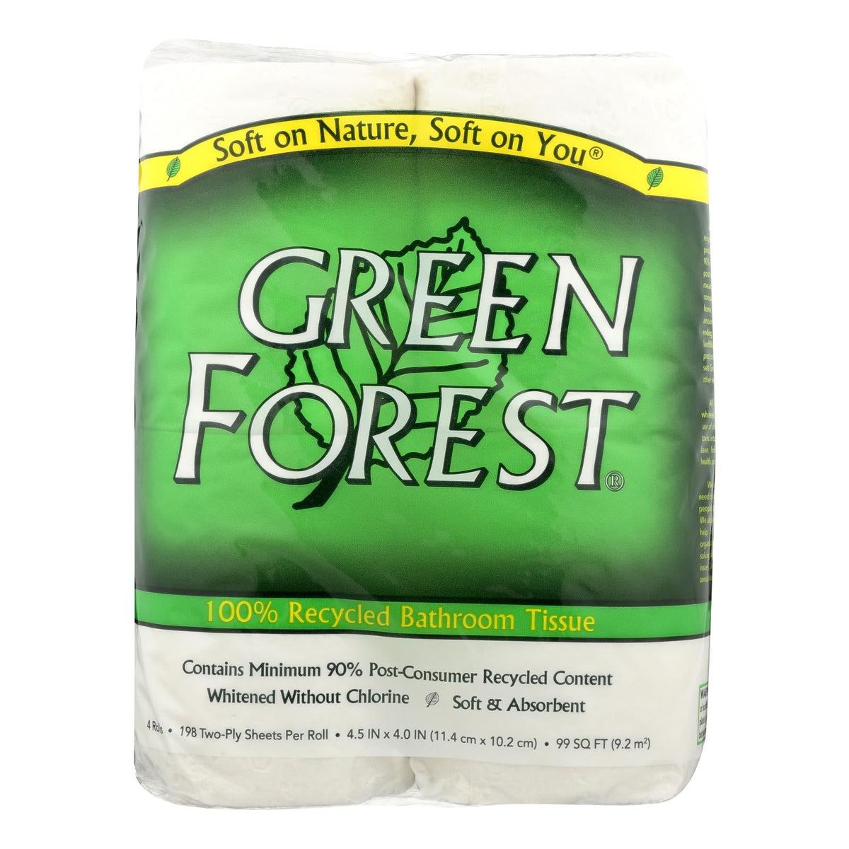 Green Forest Premium Unscented 2-Ply Bathroom Tissue, 24 ct