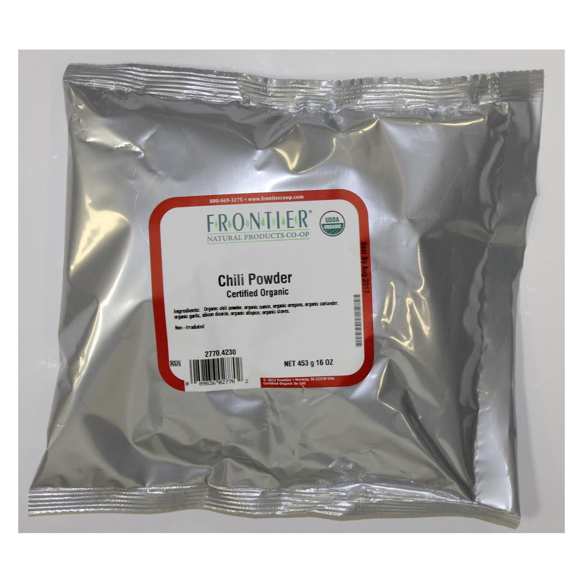 Frontier Co-op Organic Chili Powder Seasoning Blend, 1 lb