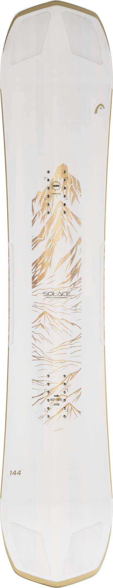 HEAD SOLACE Camber Snowboard, 138 cm in White - top view