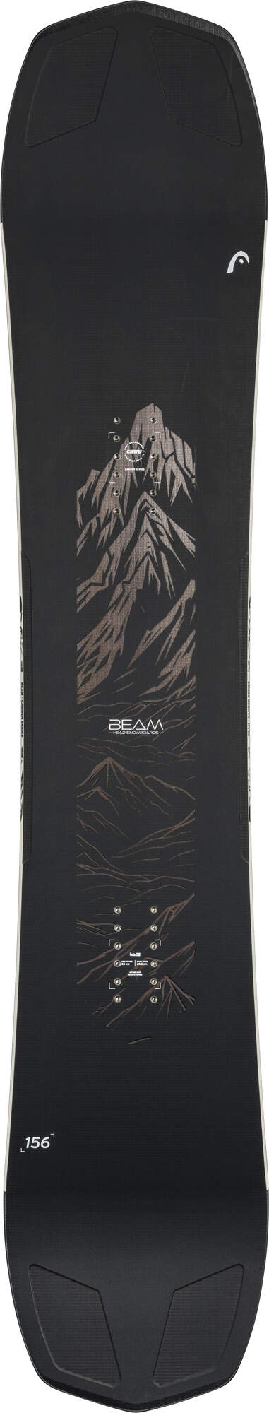 HEAD BEAM Camber Snowboard, 138 cm in Black - top view