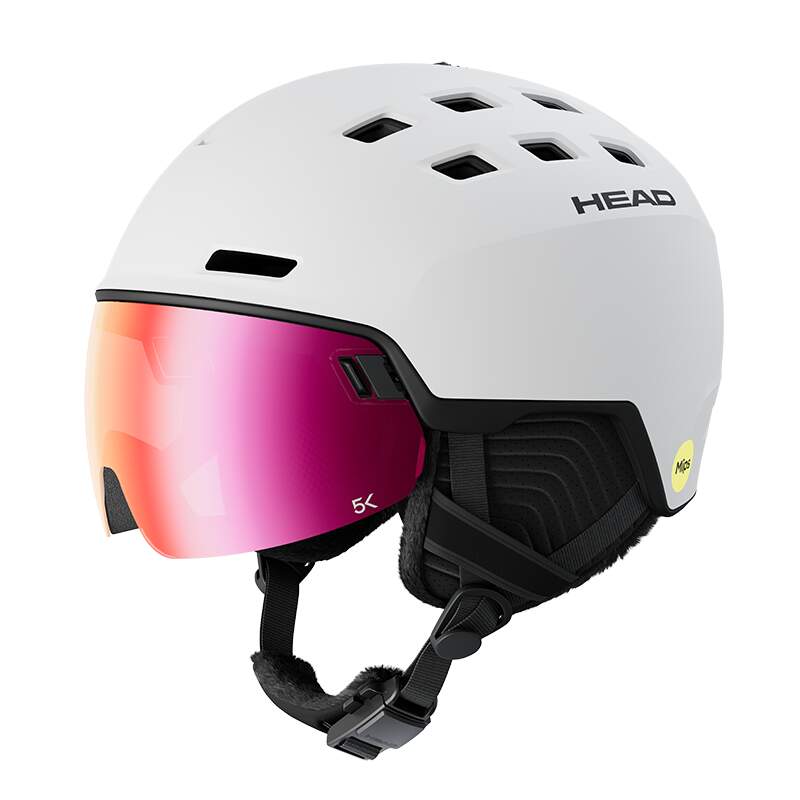 HEAD RADAR 5K MIPS Visor Ski Helmet, White in White - side view