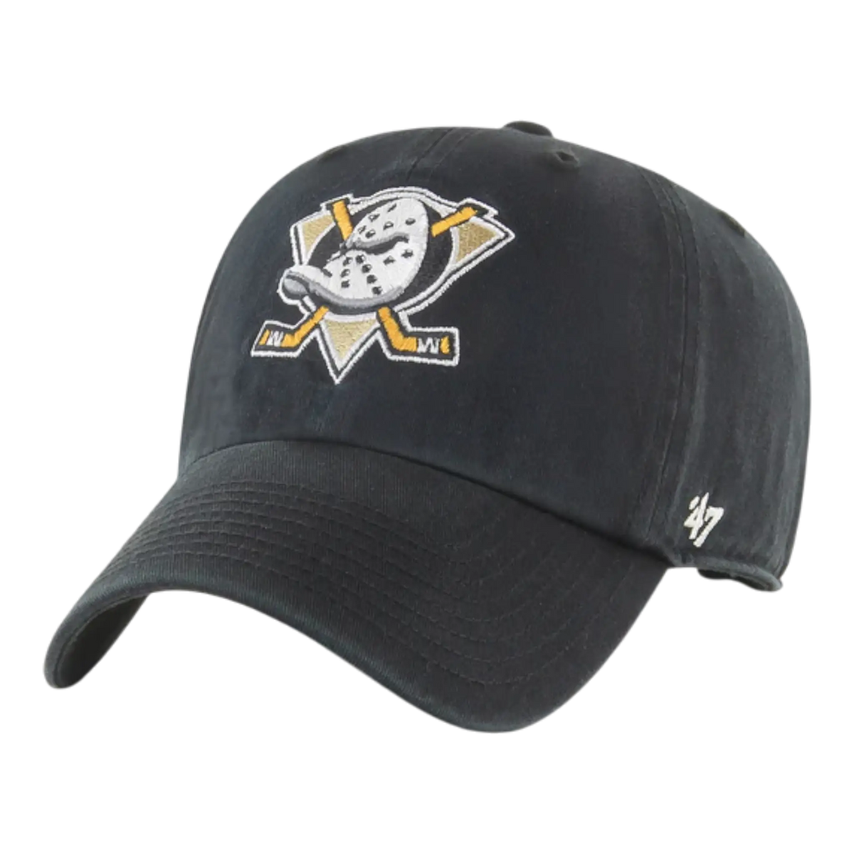 47 Brand Clean Up Anaheim Ducks Men's Strapback Hat — Black