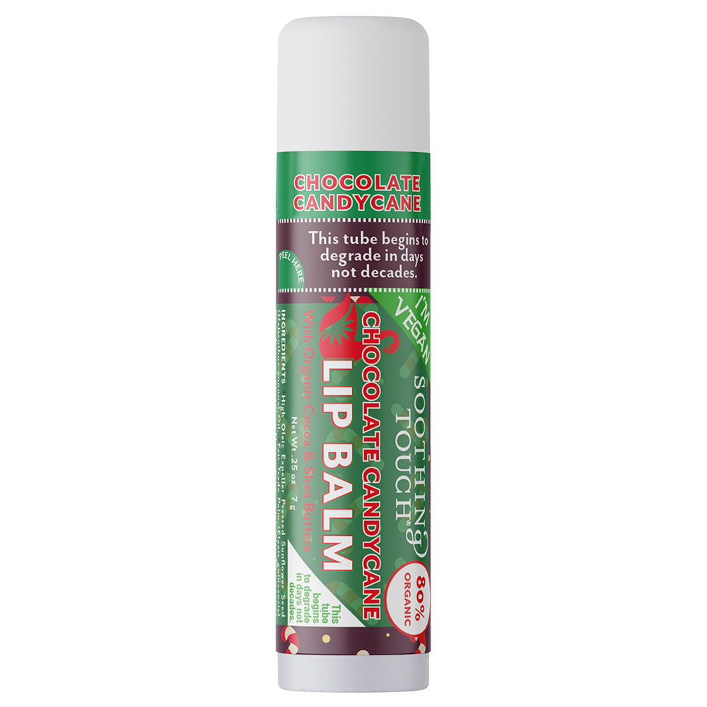 Soothing Touch Chocolate Candy Cane Lip Balm, 0.25 oz (Case of 12)